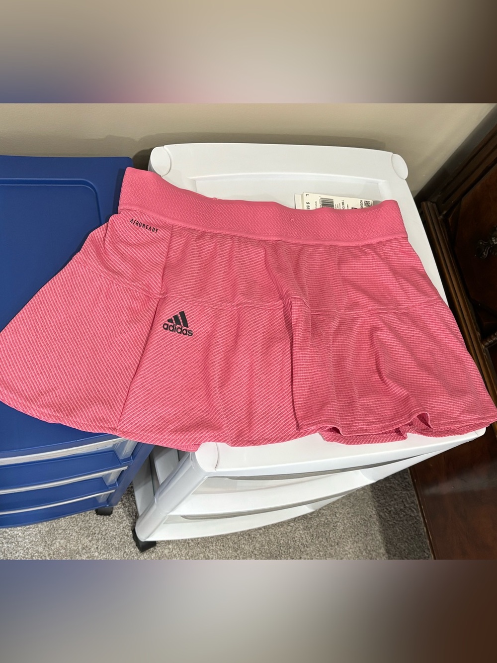 Adidas Match Tennis Skirt Pink NWT Large Outdoor Active Stretch Skort